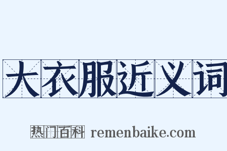 大衣服近义词是什么意思的图片